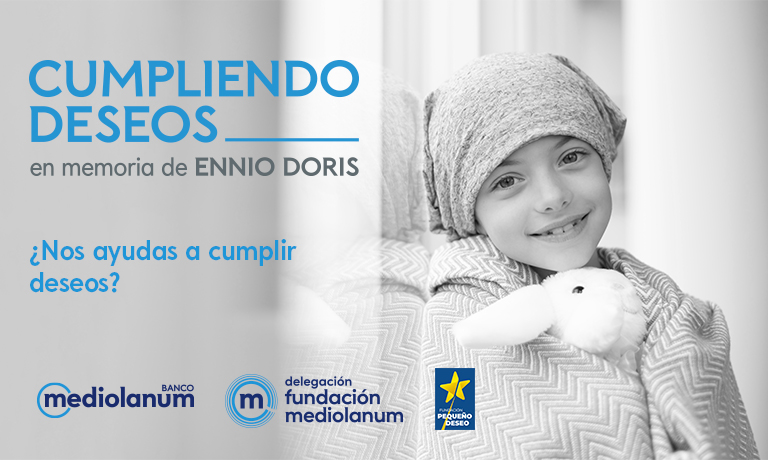 Fundación Mediolanum en España con Fundación Pequeño Deseo apoyando a niños en su lucha contra enfermedades.
